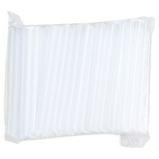 제이디팩 버블티 빨대 12*210mm 투명 개별포장 200개, 1세트, 200개입