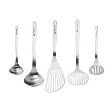 바겐슈타이거 퓨어 스텐 조리도구 세트 (국자(소/대) 뒤집개(사선/와이드/미니) 택1 고급스텐 부침개 감자으깨기 미니국자 뒤집개, 1개, 국자(소)