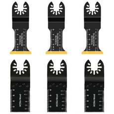 tinduo 공구 멀티커터날 직소기 기능 컷팅날 만능 컷터 금속 우드용 3+3 6개, 1세트