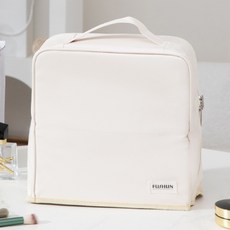 대용량 화장품 파우치 스탠드형 휴대용 PU 방수 메이크업 브러시 수납 파우치