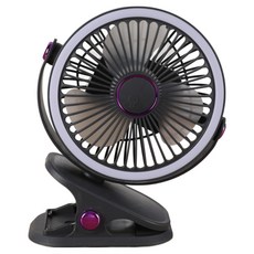 탐나지오 6인치 무드등 무선 집개형 탁상용 BLDC 저소음 아로마 클립선풍기, 그레이퍼플
