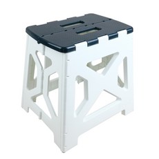 국산 튼튼한 접이식 의자 대형 하중 100kg 휴대용 캠핑 발판의자, 1개, 3.화이트+네이비