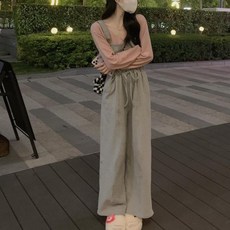 韓版寬鬆長袖上衣 吊帶褲 套裝
