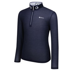 에코스포츠 남성 골프웨어 스크럽 반집업 카라 긴팔 티셔츠