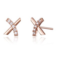 [끄란느] 14K GOLD PLATED 엑스라인 포스트 귀걸이 C24EB326