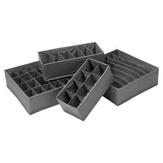 Joeun Living 內衣收納盒 4種組, 灰色, 4套