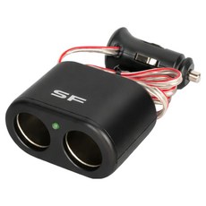뭉구카 SF 국산 차량용 검정색 시거잭 2소켓 멀티2소켓 12V 24V 겸용 자동차 전원 확장 트럭 화물차 택시 필수품, 2구, 1개