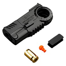 LuckSave 풀메탈 권총 피젯 토이 스피너, 블랙, 1개