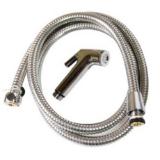 샤워프렌드 메탈 호스 2m 황동 + 신형건, 1세트, 단색 실버