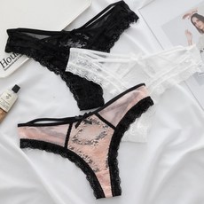 [ 3P SET ] 앨오앤지 섹시 레이스 팬티 요가팬티 노라인 망사 티팬티