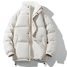 스토리원 남녀공용 베이직 하이넥 털안감 숏패딩 JG-FWJK020