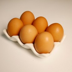 에브리샤인 6구 세라믹 계란 트레이, 화이트, 1개