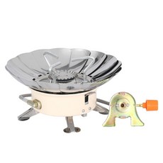 휴대용 원형 고화력 방풍 캠핑 가스 버너 그리들버너, 1개, 베이지