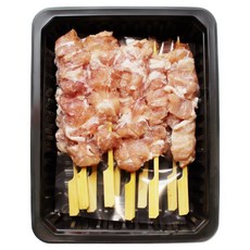 [산아푸드] 100% 국내산 닭다리살 순살 닭꼬치 450g (캠핑/아이간식), 1개