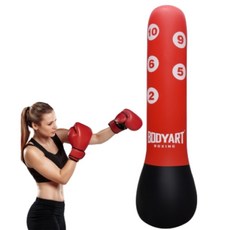 바디아트 복싱 에어 펀칭백, 레드+블랙