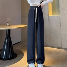 SMILEMORLI 여성 코듀로이 기모 밴딩 와이트 바지