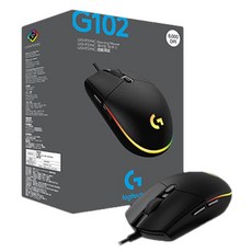 로지텍 G102 2세대 LIGHTSYNC 게이밍 유선마우스, G102 국내정품박스 AS2년, 블랙 (BLACK)