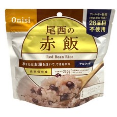 尾西食品 Onisi 乾燥飯 紅豆風味飯 即食方便米飯 防災儲備糧食, 100g, 1包