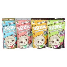 뉴 캐츠랑 저요저요 사이즈업 고양이 간식 4종세트 혼합(참치+연어+닭고기+양고기) 1개 150g, 혼합맛(참치/연어/닭고기/양고기)