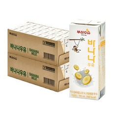 부산우유 멸균 바나나우유, 190ml, 48개