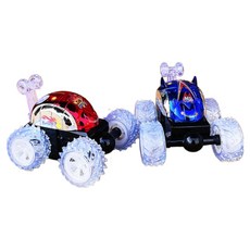 무선조정 LED 스턴트 액션 RC카 비보잉 퍼포먼스, 레드, 1개