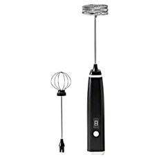 ROYAI ONE 미니 무선 전동 휘핑기 우유 거품기, 블랙, NPQ05