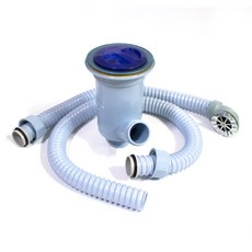 업소용 싱크대 소 배수구 1구 세트 싱크대 부속 세트, 원형