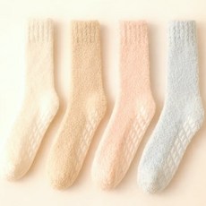블리스유 미끄럼방지 수면양말 논슬립 무압박 임산부 보온양말 4종세트