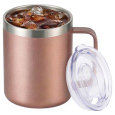 도로 보온 보냉 텀블러 머그컵 355ml 6색, 로즈골드, 1개