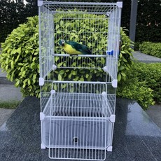 심비오시스 조립식 소형 강아지 고양이 철망 울타리 철장, 화이트, 1개