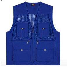 TCU-1117 단체 랜더스 작업조끼 왕망사 프린팅 맞춤제작유니폼 안전지도조끼 (무료 인쇄 변경), TLD460-코발트