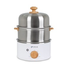 키친아트 계란찜기 304올스텐 2단 타이머 과열방지시스템, KA-7014S2(스테인레스 2단)