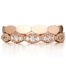 엘르악세사리 여성용 레이스 레이어드 반지 2종 세트 ELBRWR140