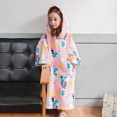 베베샤 아기 유아 아동 어린이 트로피컬 목욕 비치 샤워 후드 가운