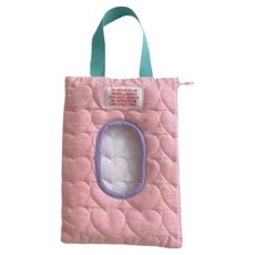 차량용 유모차용 걸이용 휴대용 물티슈 케이스, 핑크