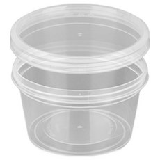엠엔피 투명 스크루용기 원형 밀폐용기 반찬통 115파이 중 350ml, 1개, 30세트