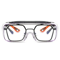 RAUOJOS 보안경 김서림방지 충돌 보호 작업 보안경 ROS - OTG002, 오렌지, 1개