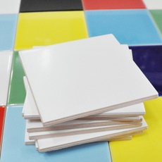 중앙데코 수입타일, 003.레인보우수입타일 화이트 무광 100mm, 1개