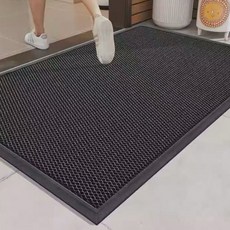 에센셜하우스 현관 출입구 미끄럼방지 매트, 1개, 블랙+블랙