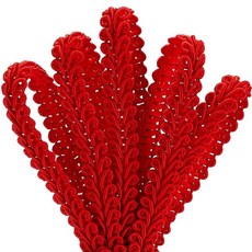 1세트 25m 폴리에스터 레이스 트림 재봉 지네 레이스 리본 의류 액세서리 커튼 액세서리 0.8cm, 레드