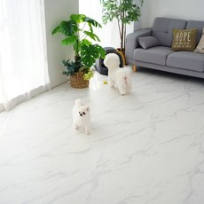 휴팡 15T 멀티 PVC 롤 강아지 매트 미끄럼방지 슬개골보호, 마블 스노우, 1개