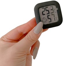 야야랜드 미니온습도계 캐릭터 미키 미니 크레 파충류 도마뱀 리본 습도계 온도계, 1개, 블랙 기본