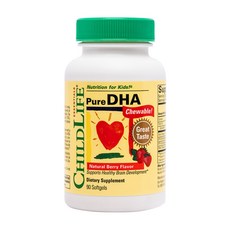 차일드 라이프 퓨어 DHA 츄어블 90정 (소프트젤캡슐) ChildLife Pure 90 Soft gel caps, 1개