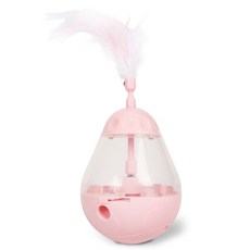 DING DONG PET 貓咪羽毛自動蛋形玩具, 粉紅色, 1個