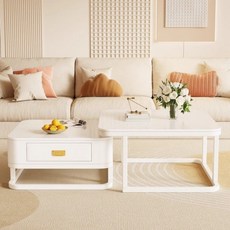 거실 암반 티 테이블 세트 소파테이블 강화유리 거실 티테이블 유리 테이블 수납테이블, 슬레이트+유리