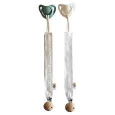 [오픈특가할인]천연 우드 레이스 쪽쪽이 클립, 1개, 1개입, 백아이보리