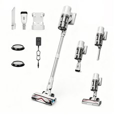 Fanood 무선청소기 25kPa 강력흡입 LED라이트 300W BLDC 다기능 진공청소기, DSV112A, 하얀색