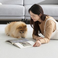 휴팡 15T 멀티 PVC 롤 강아지 매트 미끄럼방지 슬개골보호, 우드톤 오크, 1개