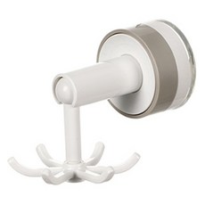 무타공 문어발 회전 주방걸이 다용도 접착형 후크 걸이, 화이트, 2개