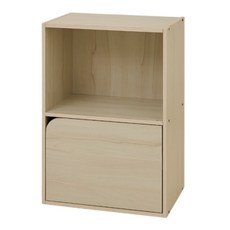 【品樂生活】帶門木格收納櫃 KC08 木櫃 玩具櫃 書櫃 置物櫃, 櫻桃木紋,雙層單門